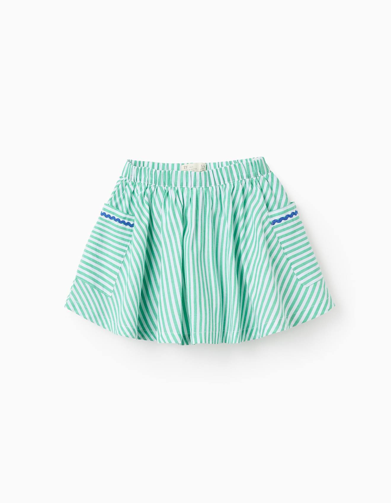 Jupe-culotte À Rayures Avec Short Intégré Vert