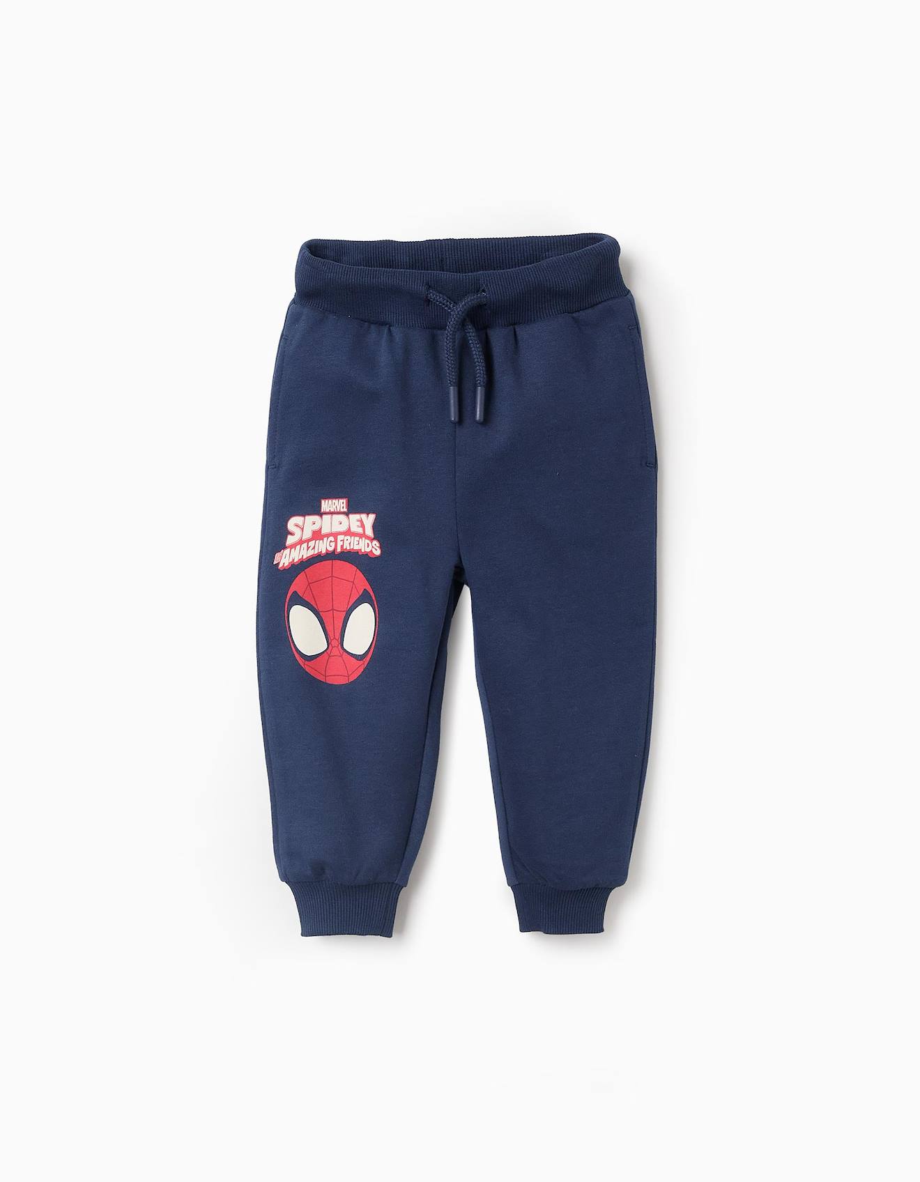 Pantalon Jogpant En Coton Spiderman Bleu Foncé