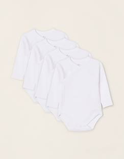 -Pack 4 bodies croisés en coton