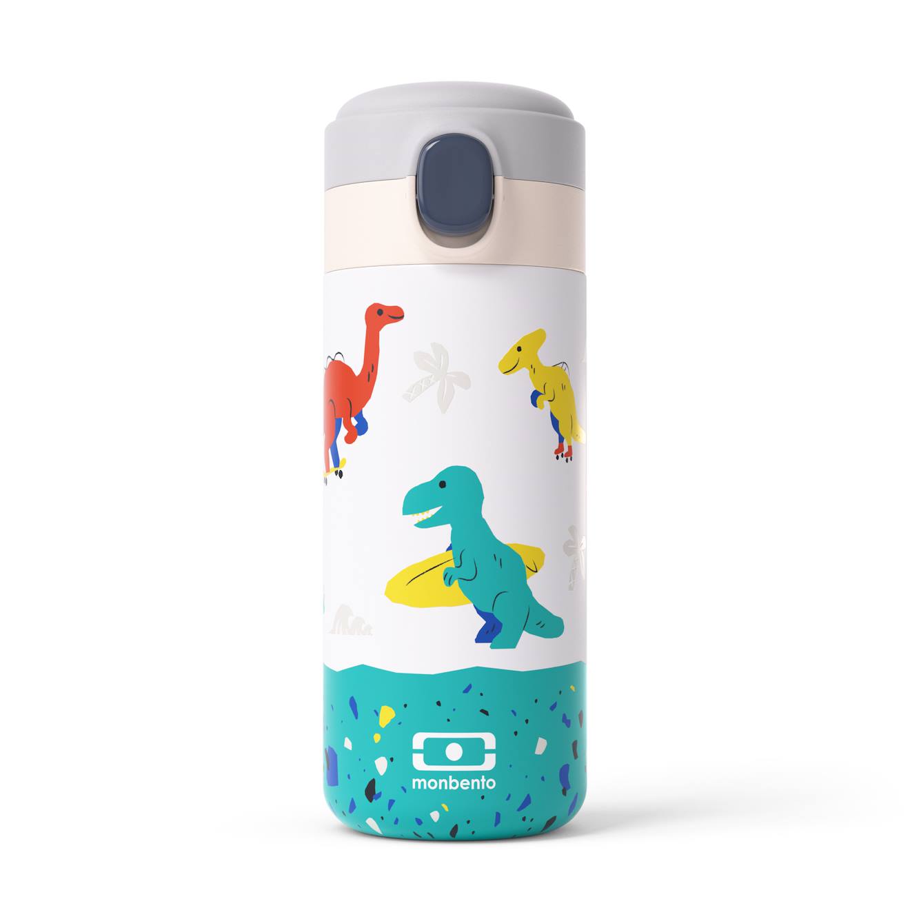 Gourde Isotherme À Bec Verseur 360ml Pop Bleu Dino