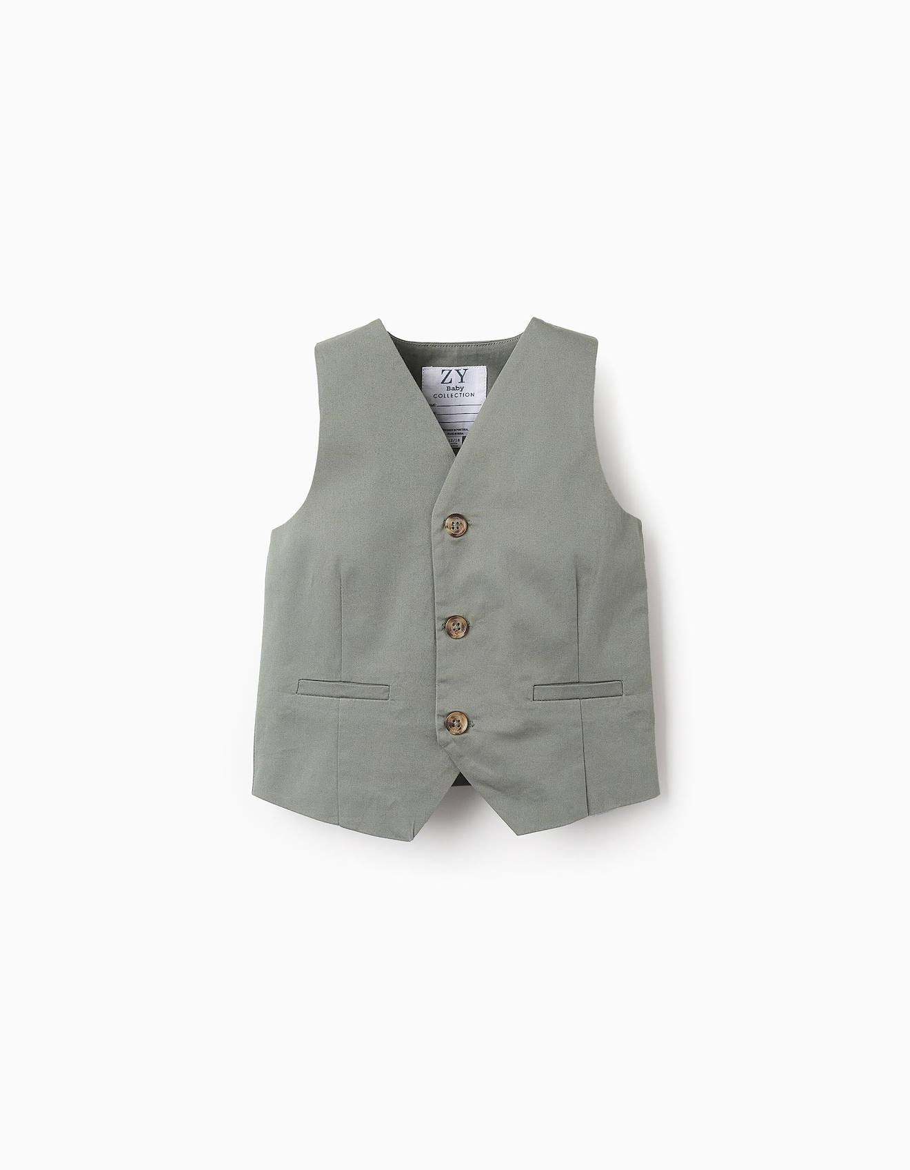 Gilet En Sergé Vert Foncé