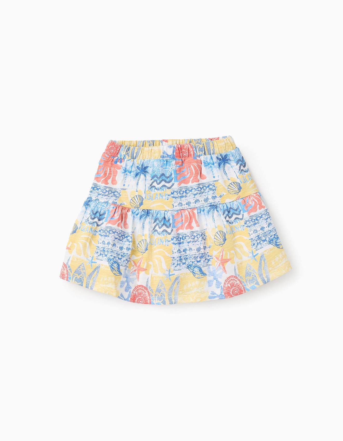 Jupe-culotte Avec Motif Bleu