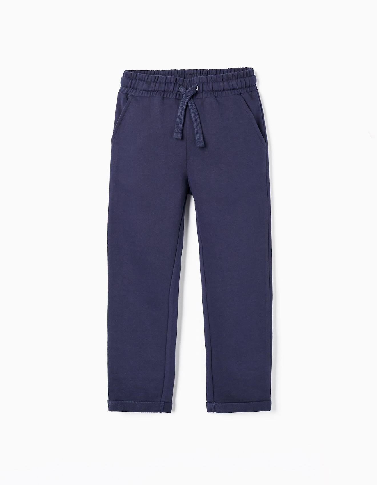 Pantalon De Sport En Coton Bleu Foncé