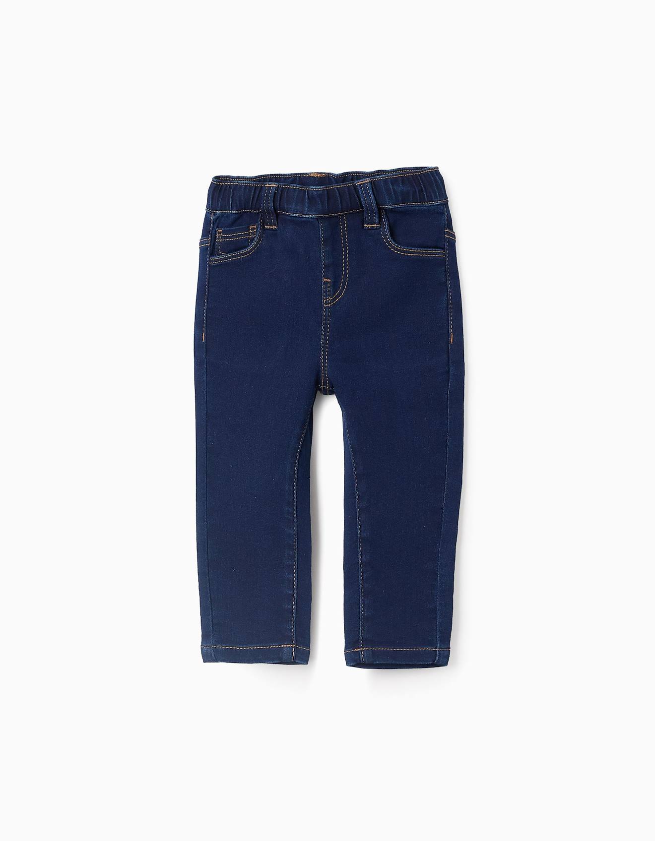 Pantalon En Jean Bleu Foncé