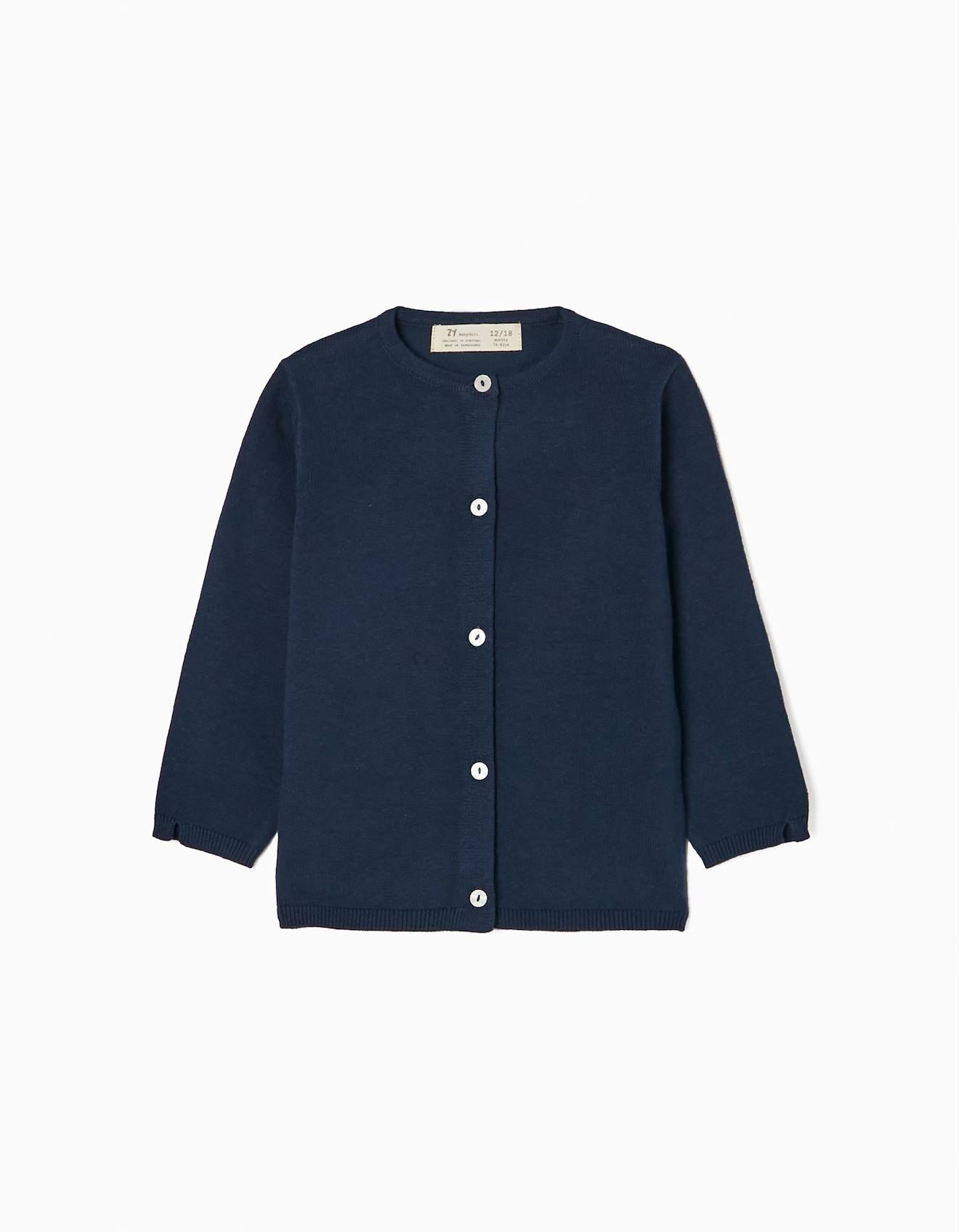 Gilet En Maille En Coton Bébé Bleu Foncé