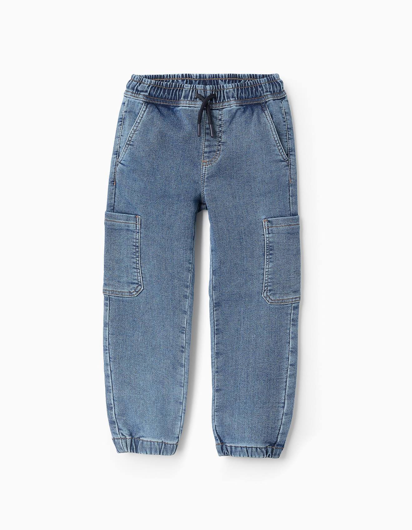 Jean Avec Poches Cargo Bleu