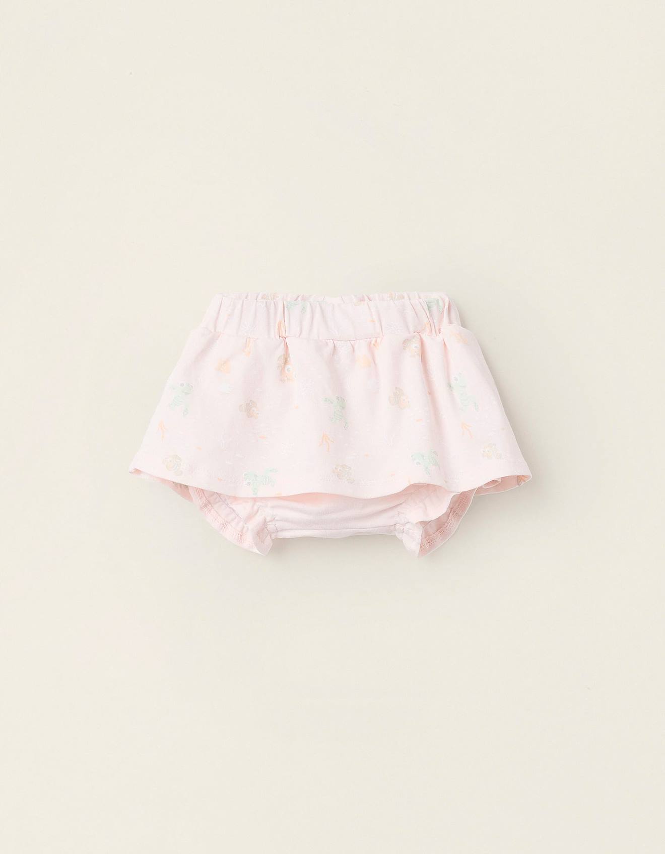Jupe-culotte Avec Motif Rose Clair