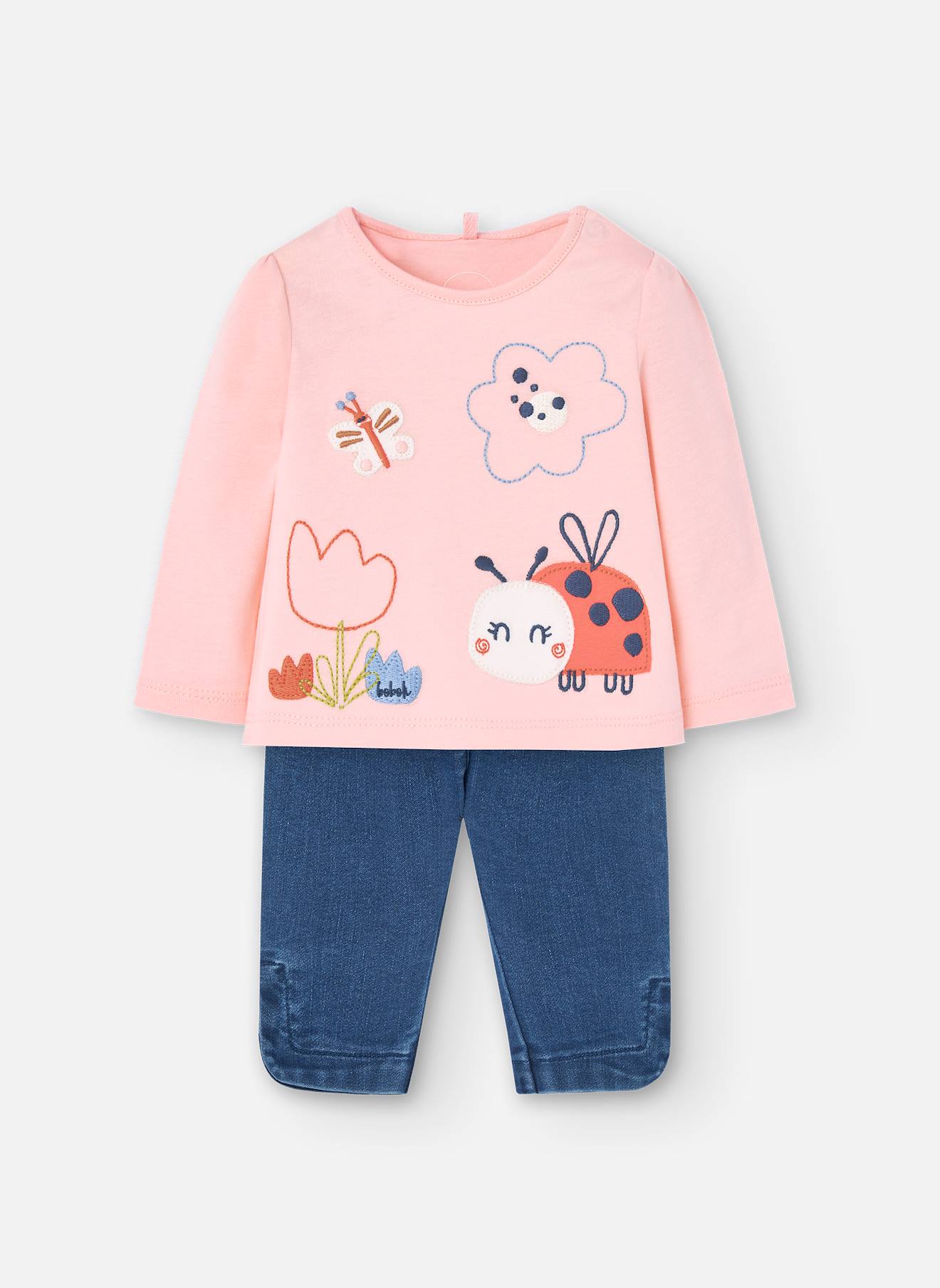 Ensemble Avec T-shirt À Manches Longues Et Pantalon Rose