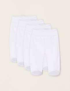 Bébé-Body-Pack 4 pantalons avec plis et ceinture haute