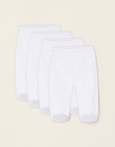 Bébé-Pack 4 pantalons avec plis et ceinture haute