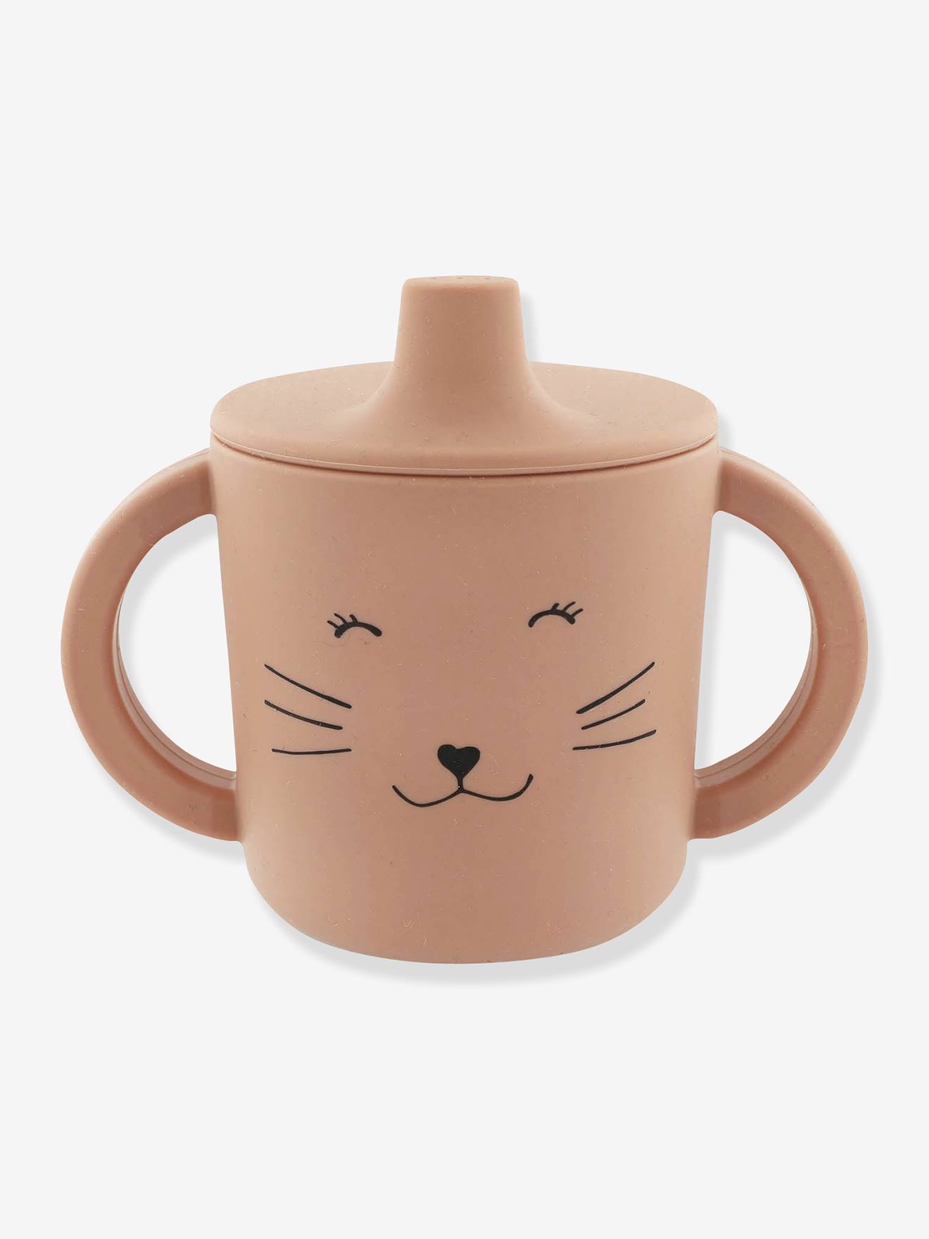 Tasse d'apprentissage Animal en silicone rose nude
