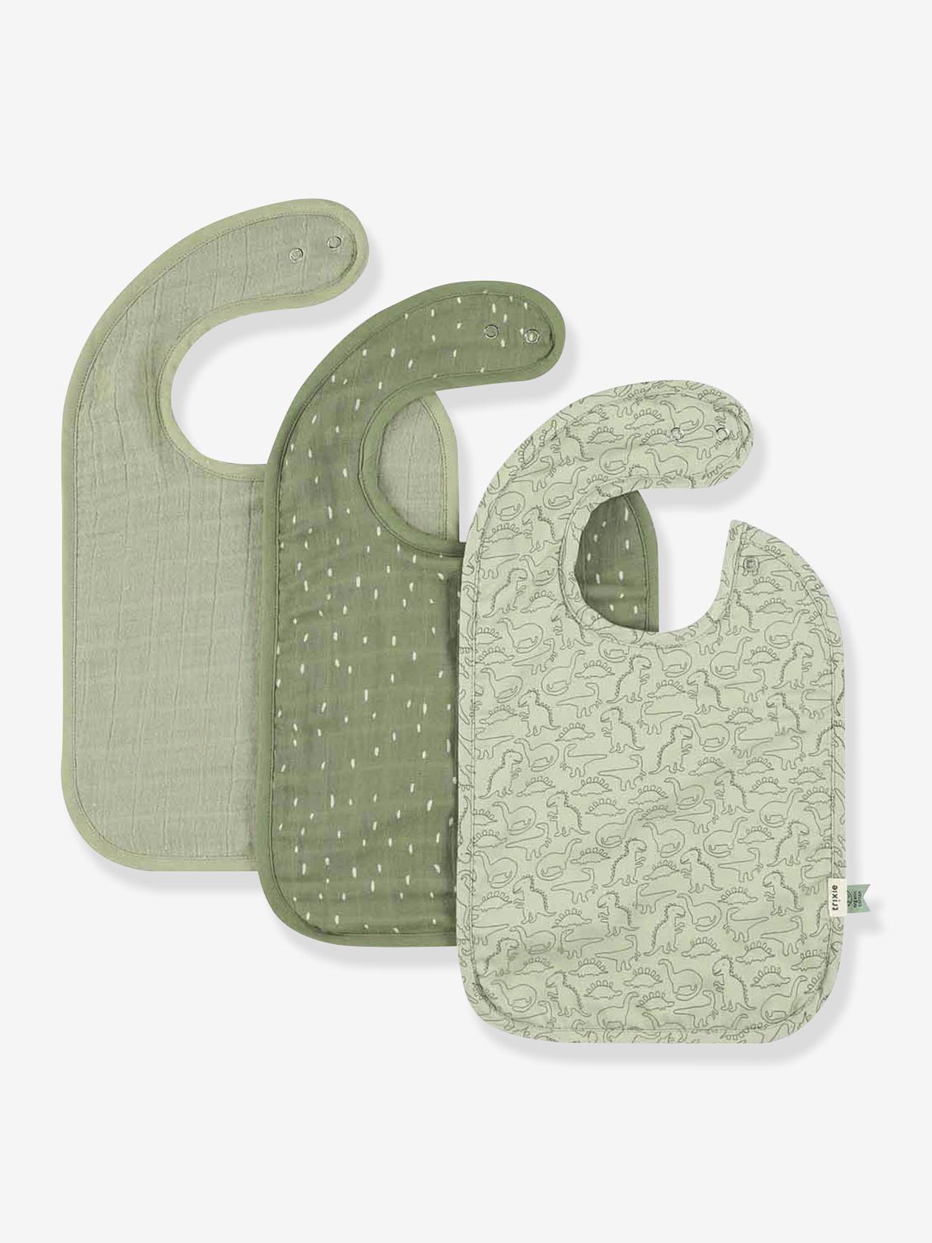 Lot de 3 bavoirs TRIXIE vert