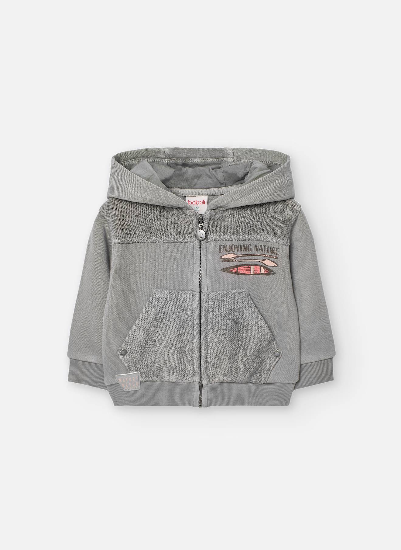 Veste Avec Capuche Et Fermeture Éclair Marron