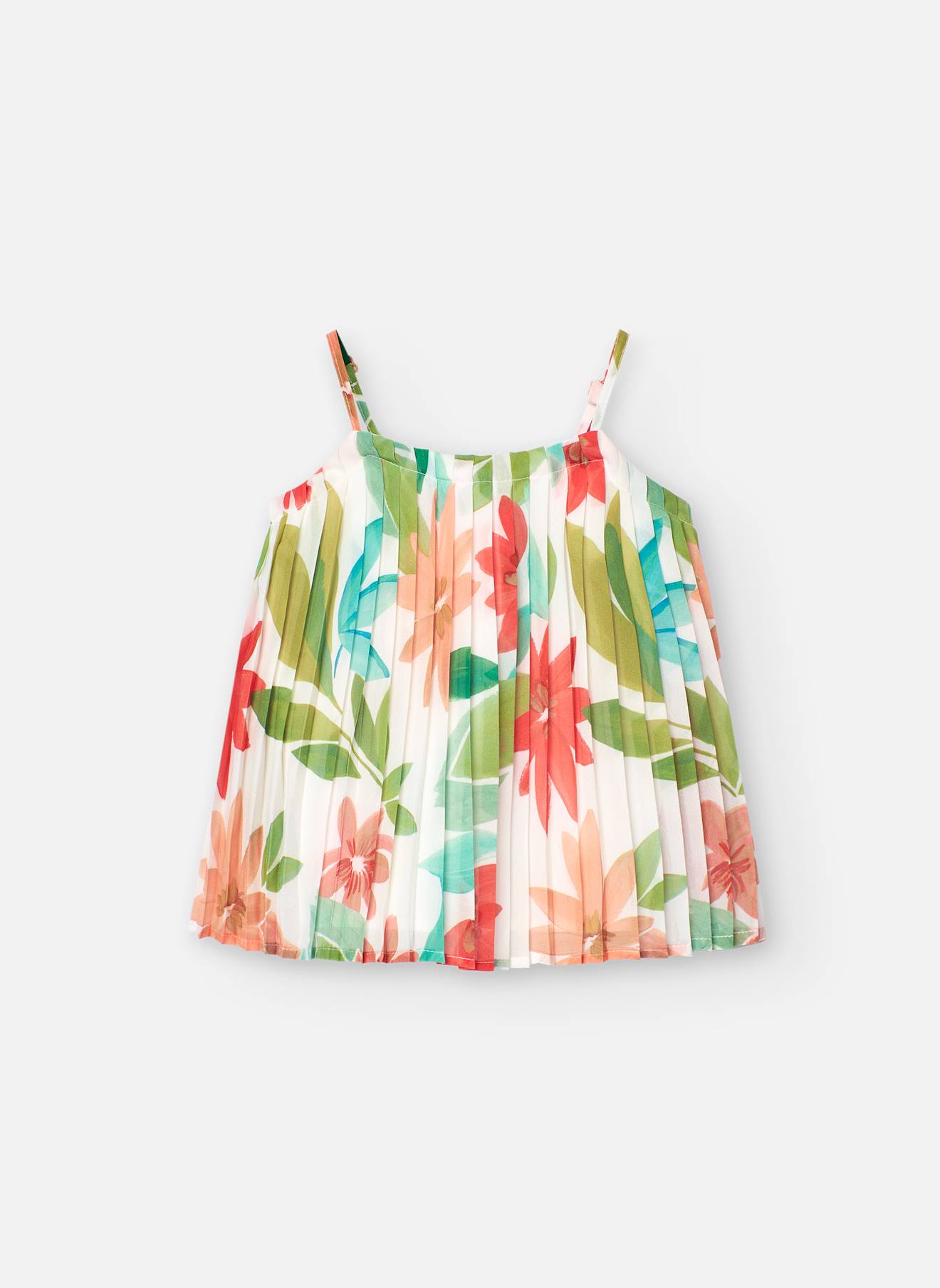 Blouse Plissée Avec Imprimé Fleuri Multicolore