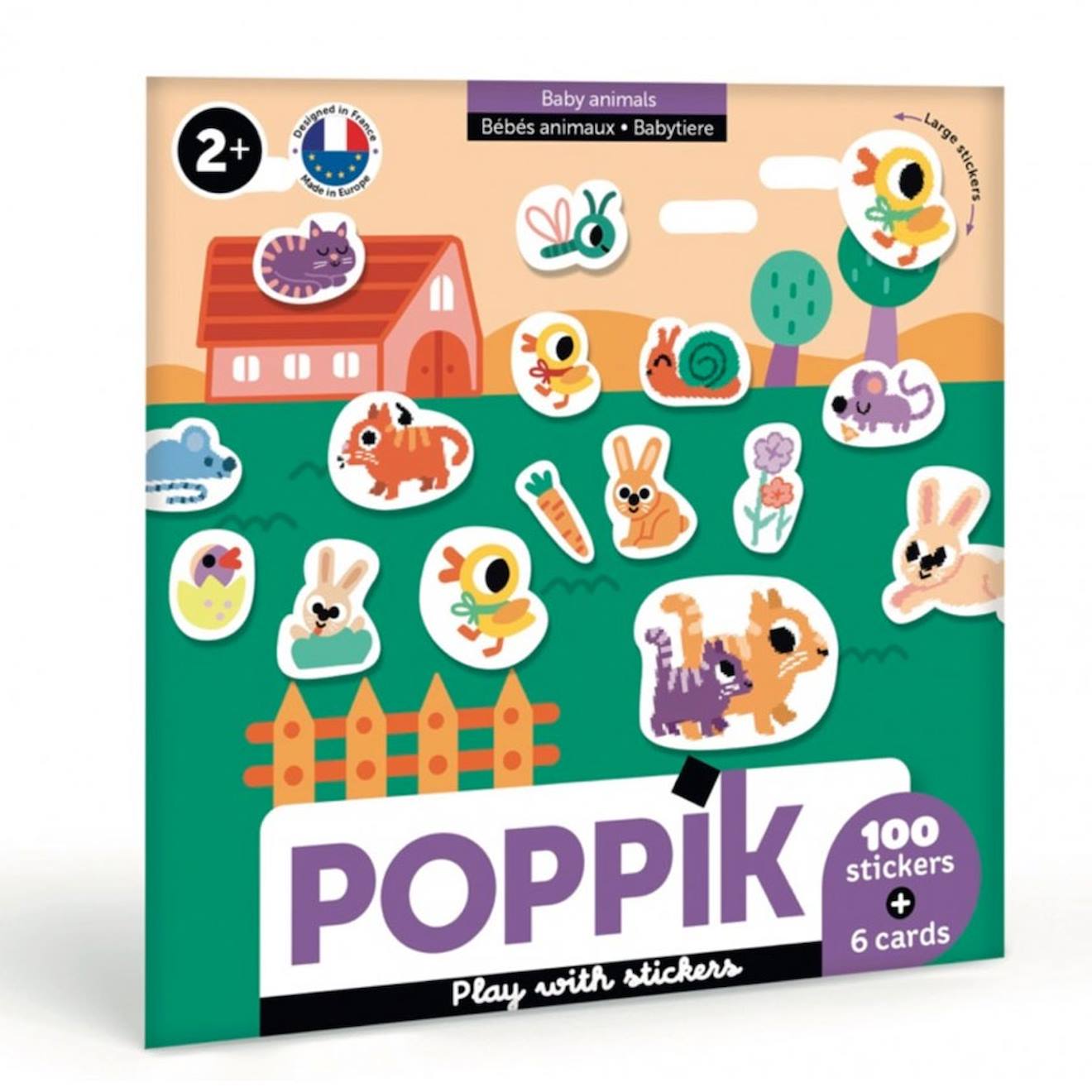 Cartes Et Stickers Bébés Animaux Multi-coloured (Poppik) - Image 1