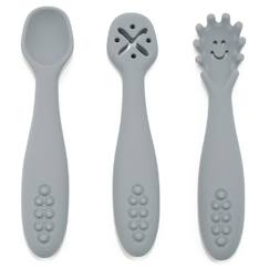 Puériculture-Repas-Lot de 3 cuillères d'apprentissage en silicone