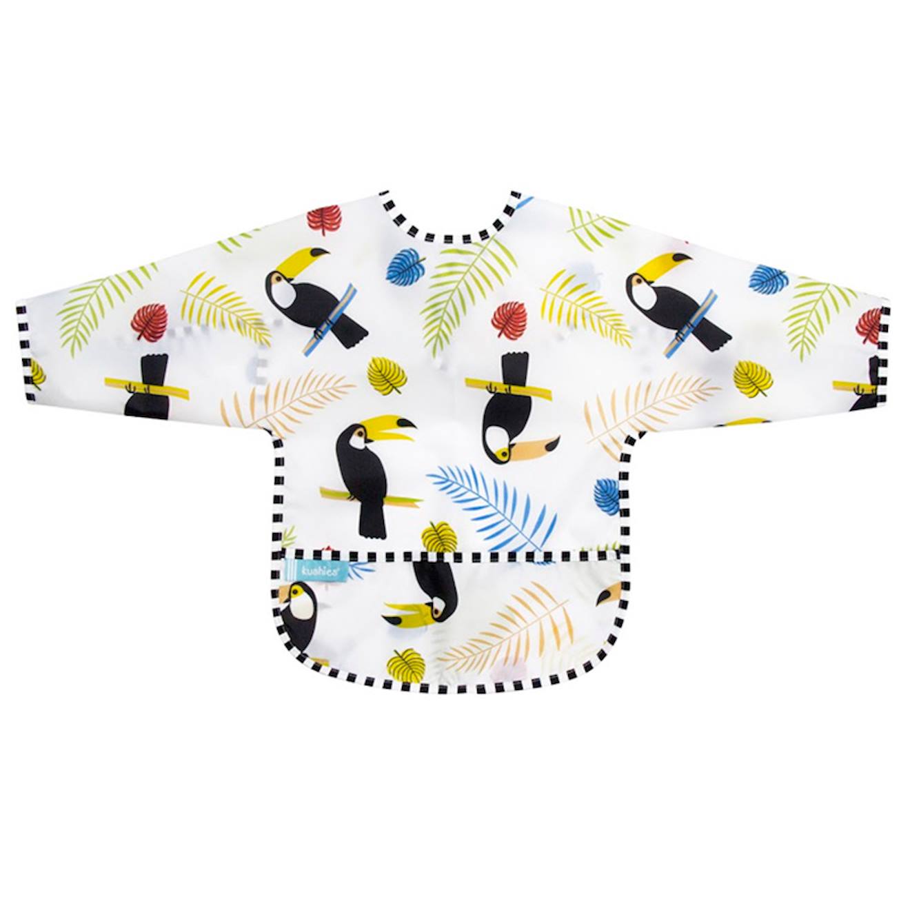 Bavoir Manches Longues 12-24 Mois White Toucans Multi-coloured