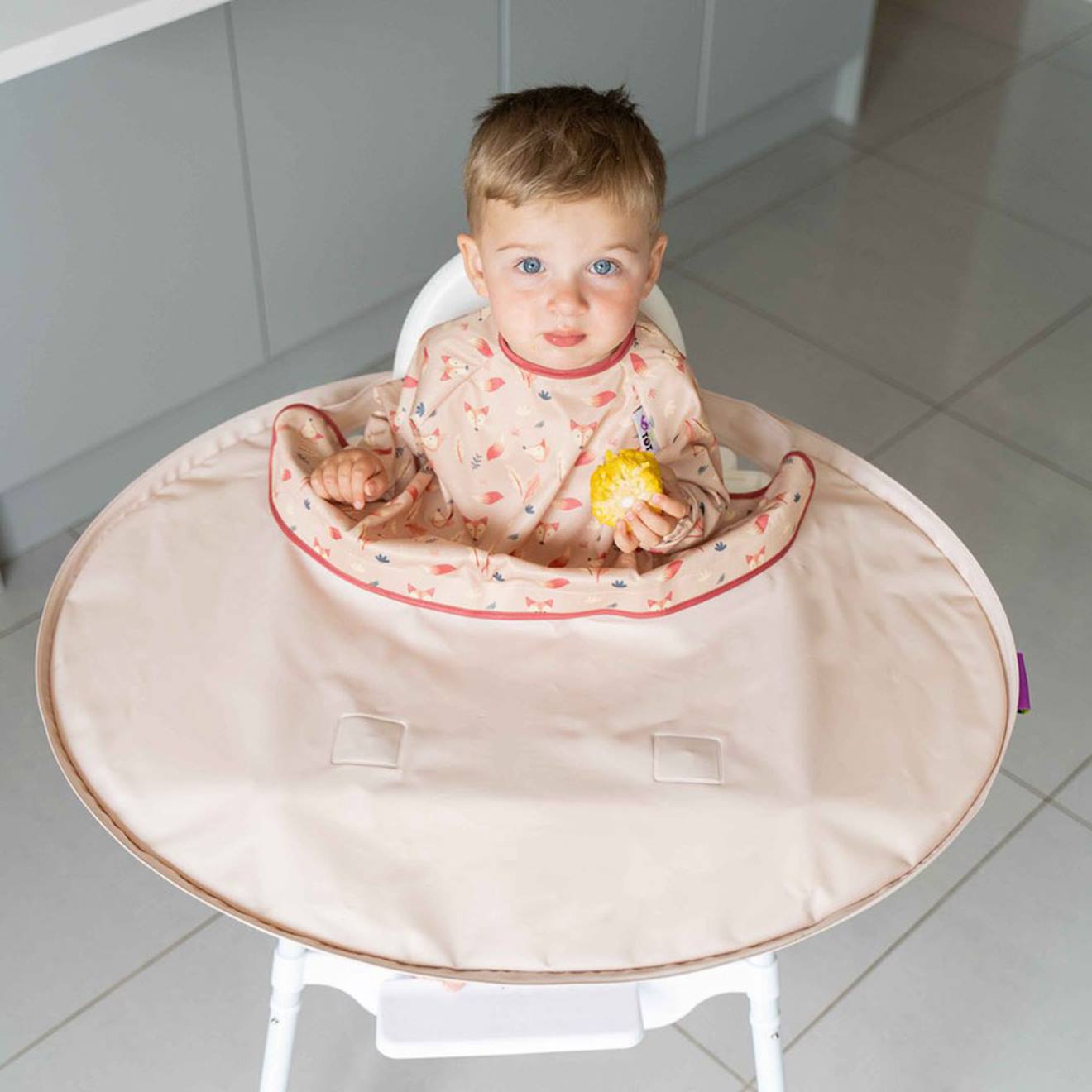 Kit Bavoir Et Plateau Transportable Sand Beige