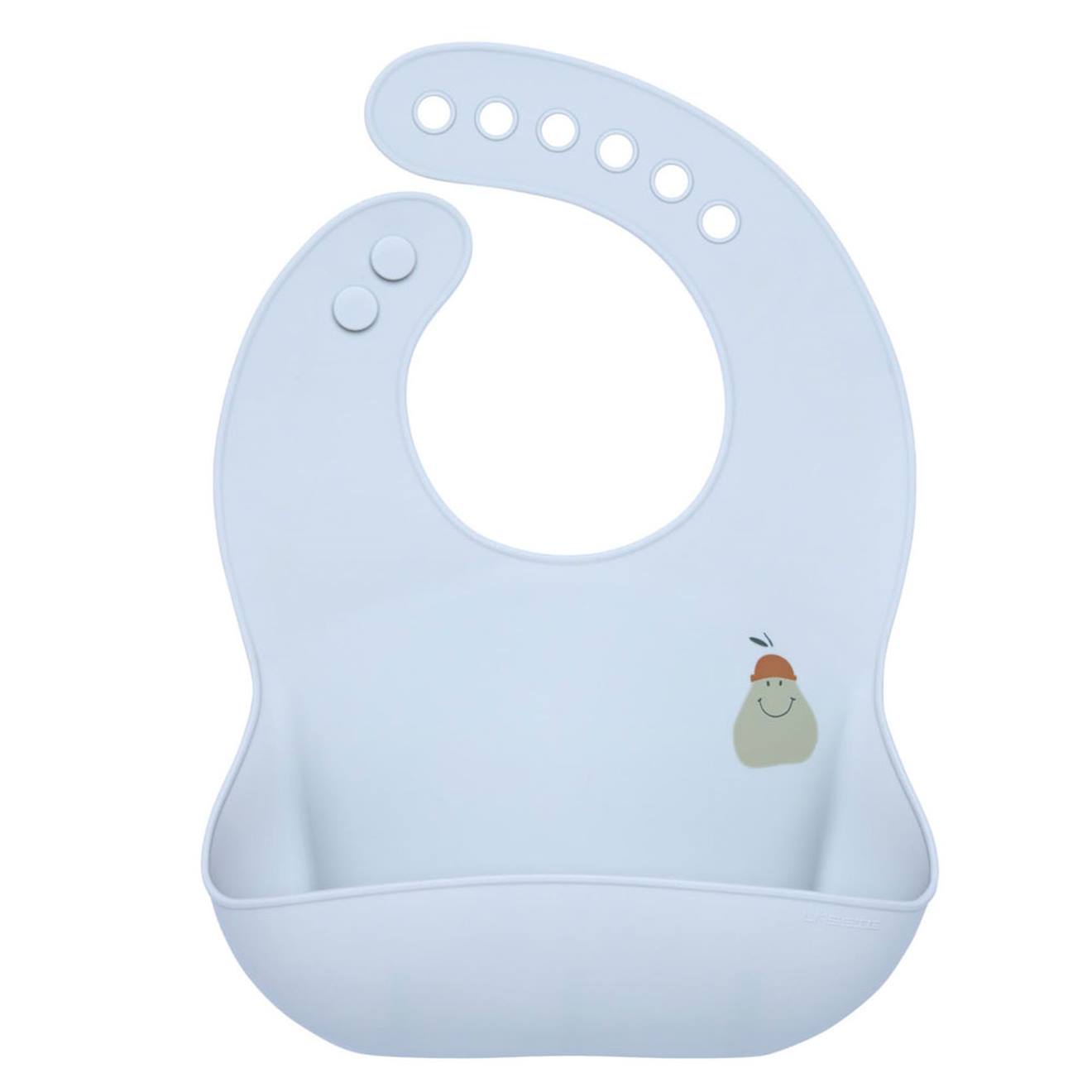 Bavoir En Silicone - Happy Fruits Poire Bleu