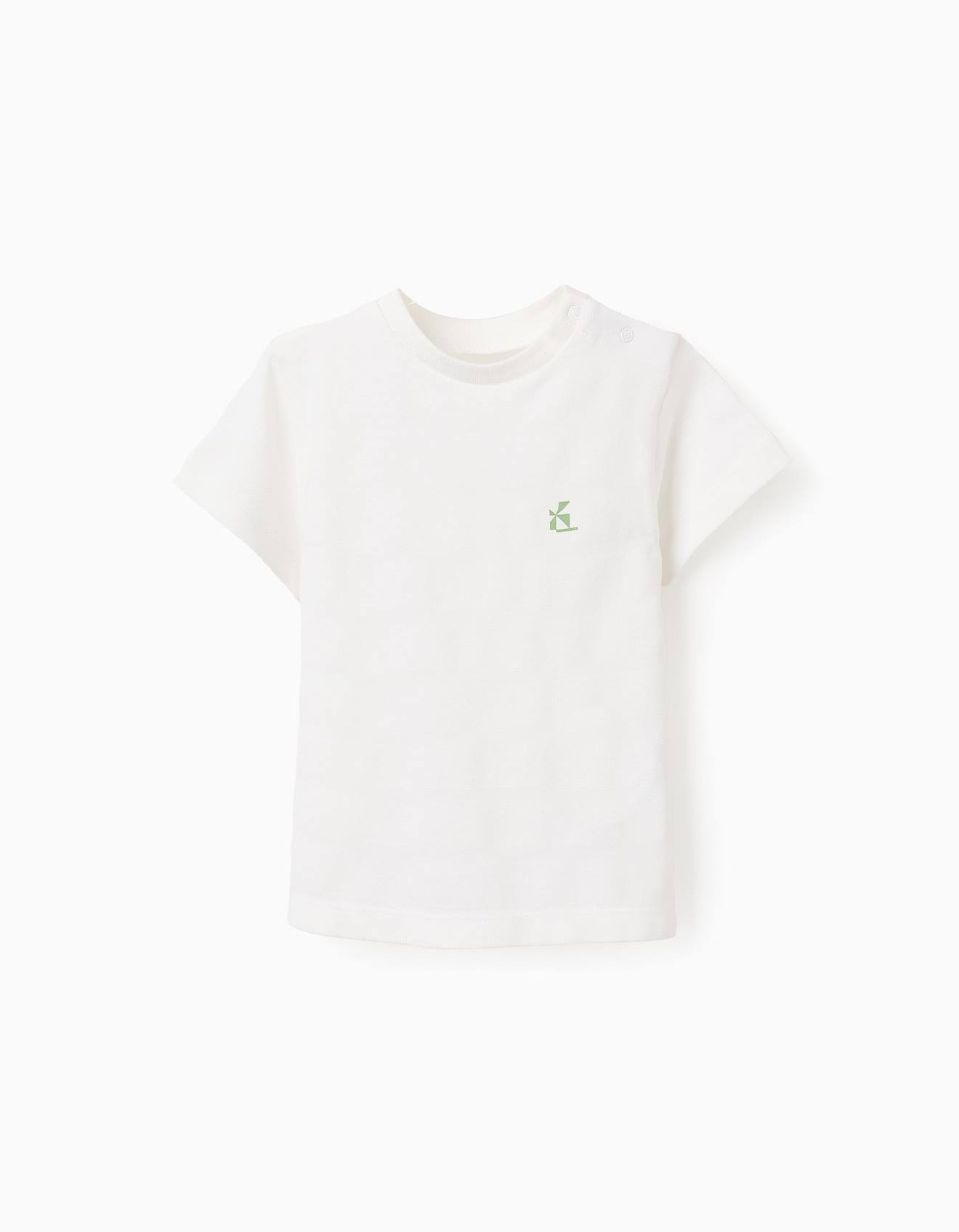 T-shirt De Coton À Rayures Texturées Blanc