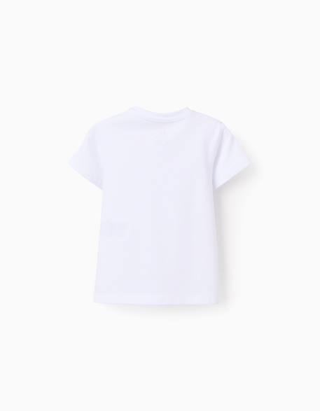 Pack 2 t-shirts unis en coton Blanc+Bleu foncé+Rouge 2 - vertbaudet enfant 