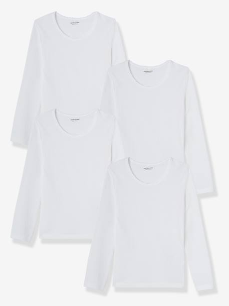 Fille-Sous-vêtement-Lot de 4 T-shirts maillot de corps BASICS