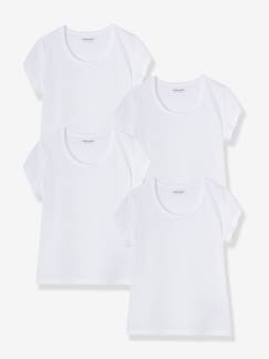 Lot 4 T-shirts maillot de corps BASICS  - vertbaudet enfant