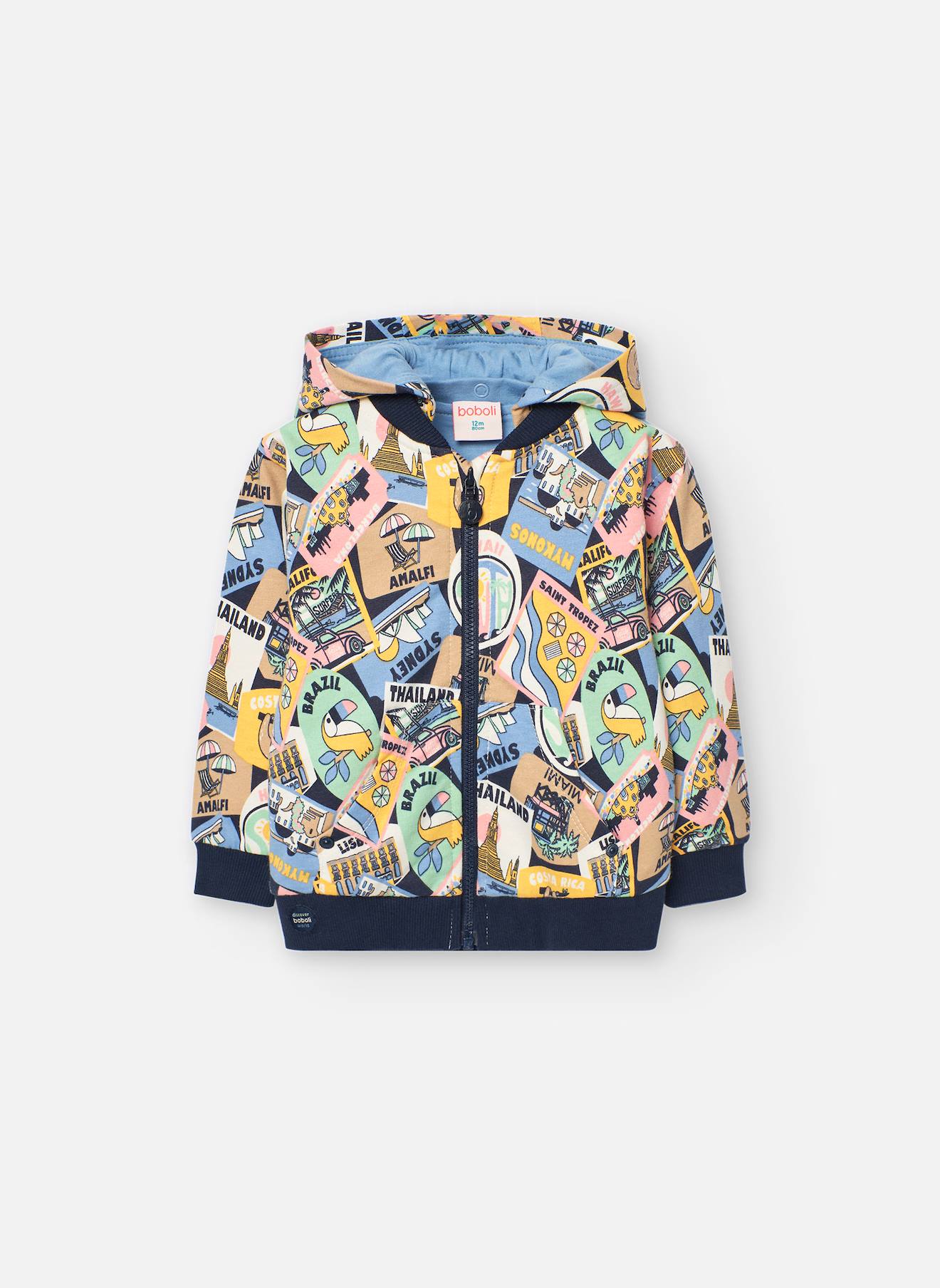 Veste En Coton Avec Imprimé Fantaisie Multicolore