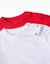 Pack 2 t-shirts unis en coton Blanc+Bleu foncé+Rouge 11 - vertbaudet enfant 