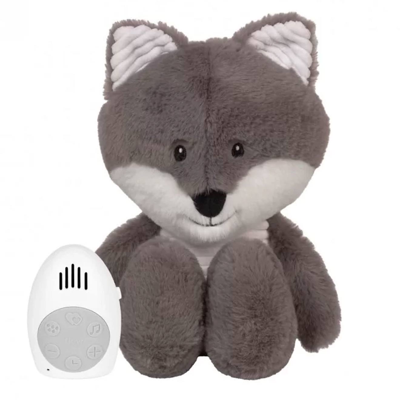 Peluche Bruit Blanc Robin Le Renard Tout Doux Gris Gris