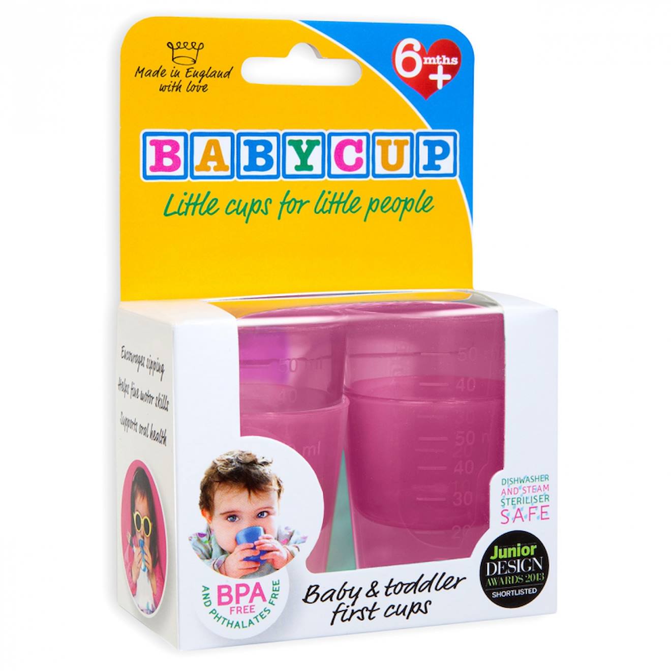 Lot De 4 Premières Tasses D'apprentissage Rose (Babycup) - Image 1