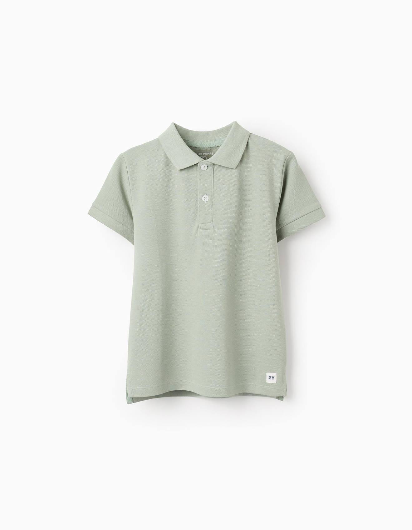 Polo En Coton Vert Clair