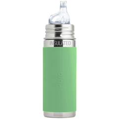 Puériculture-Repas-Biberon à bec isotherme en inox 260 ml - moss
