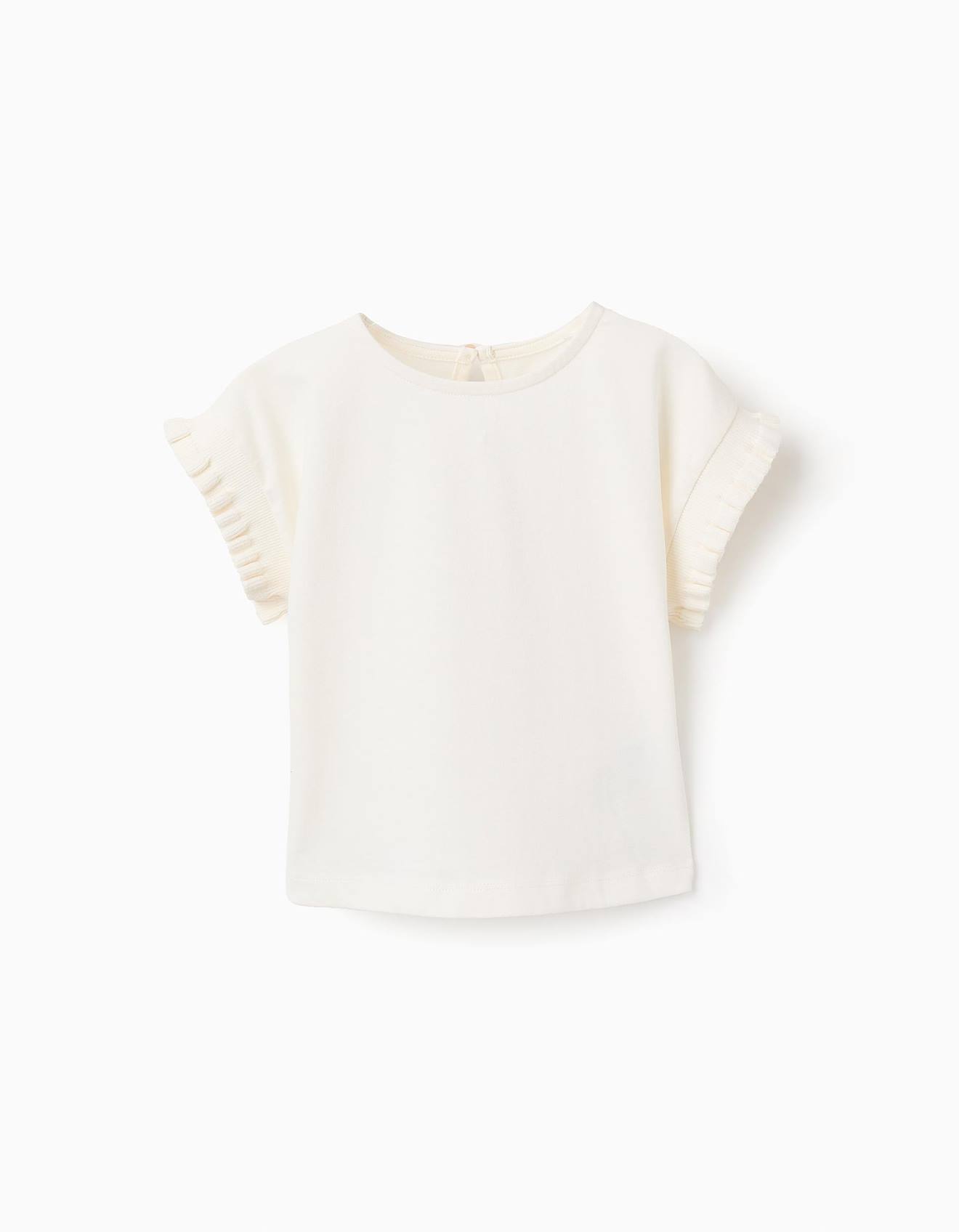 T-shirt De Coton À Manches Kimono Blanc