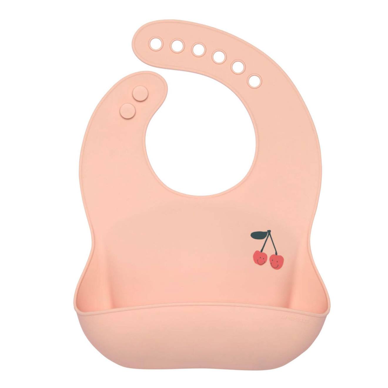Bavoir En Silicone - Happy Fruits Cerise Rose
