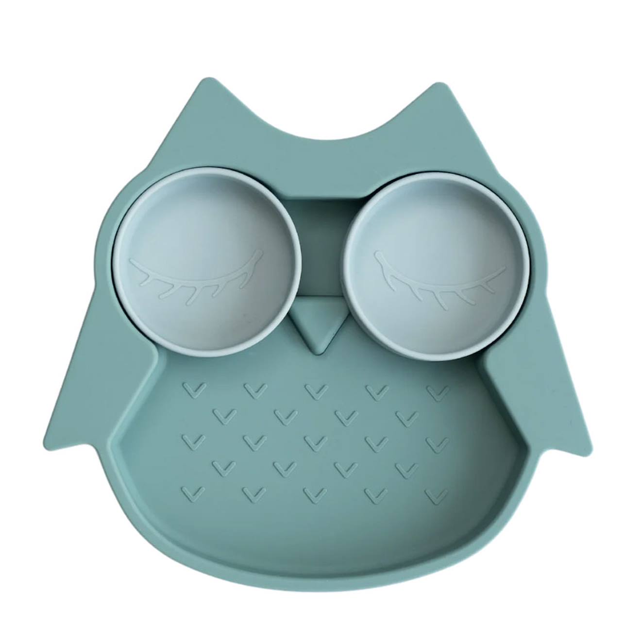 Assiette À Compartiments Ventousée En Silicone Hibou Multi-coloured