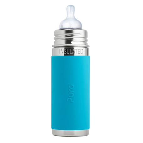 Pura - Biberon Isotherme En Inox 260 Ml - Aqua Bleu