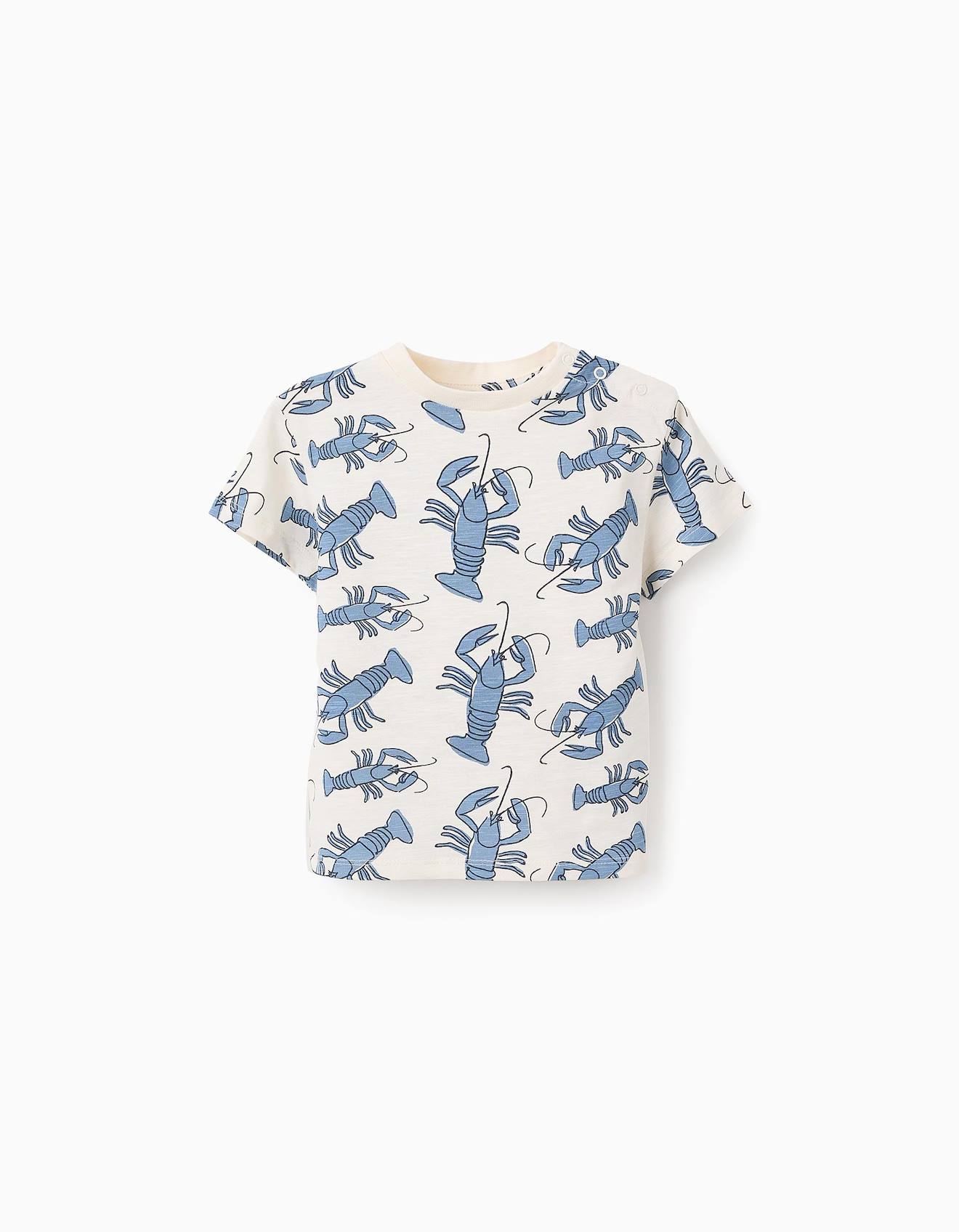 T-shirt Avec Motif Bleu