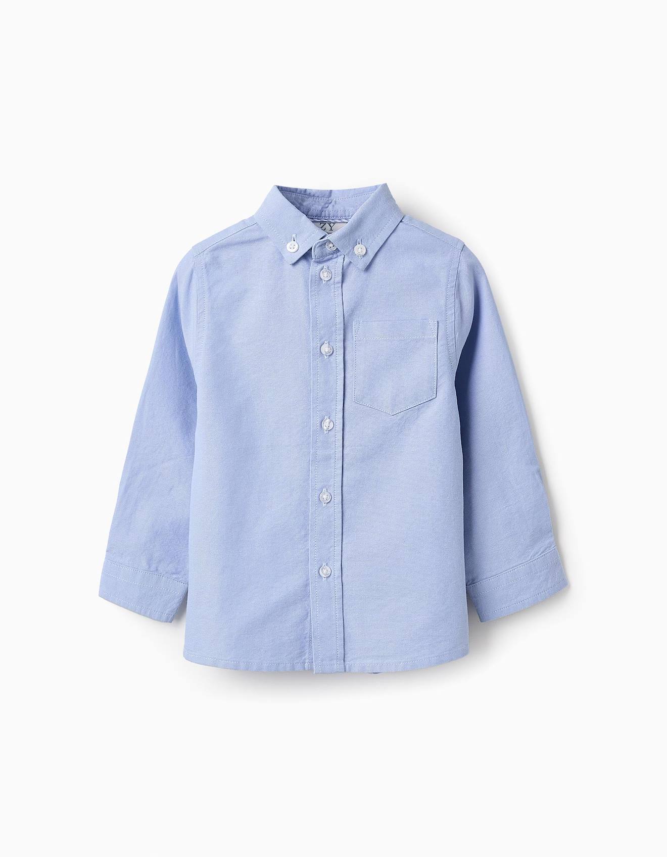 Chemise En Coton Bleu Clair