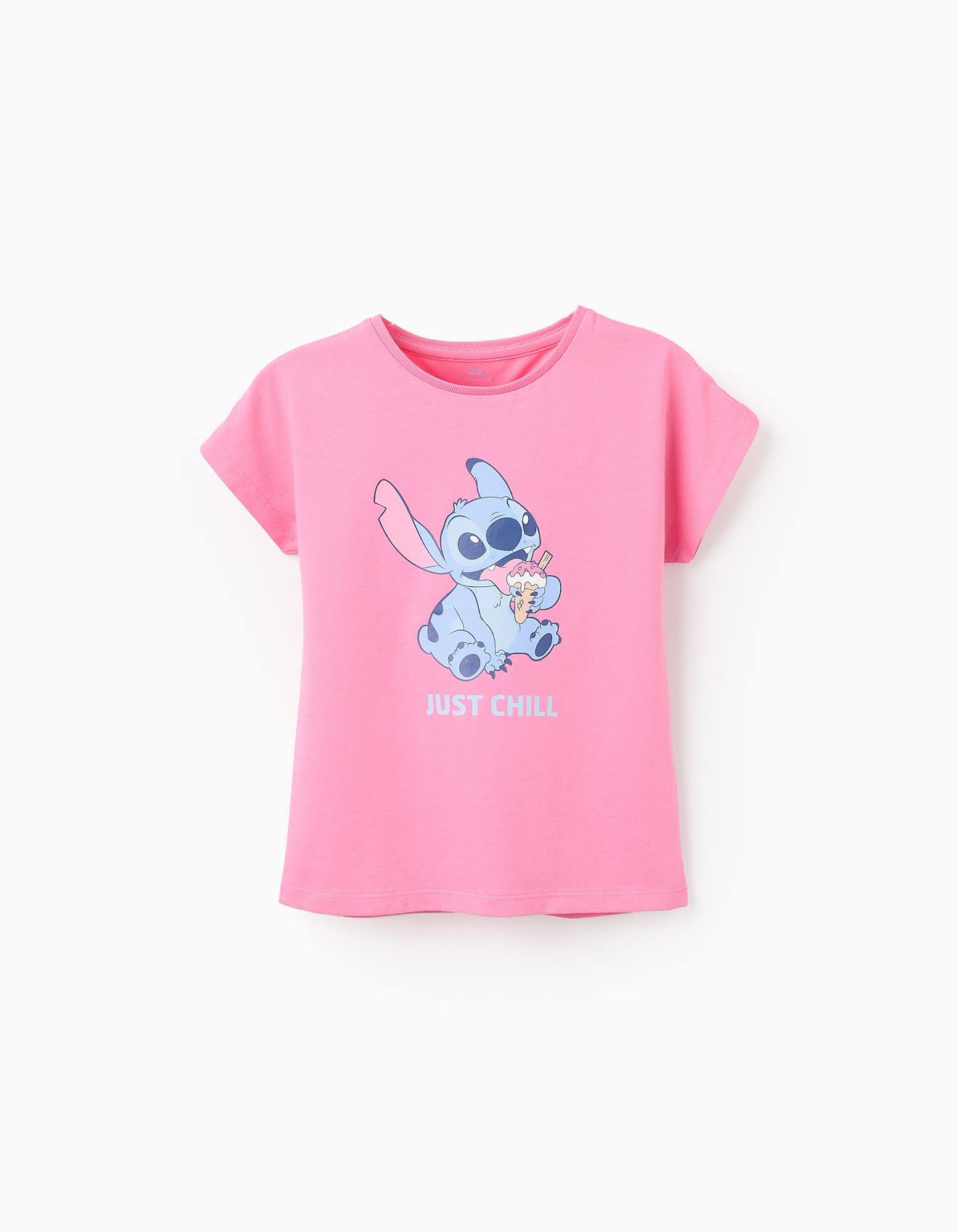 T-shirt De Coton Lilo Et Stitch Rose