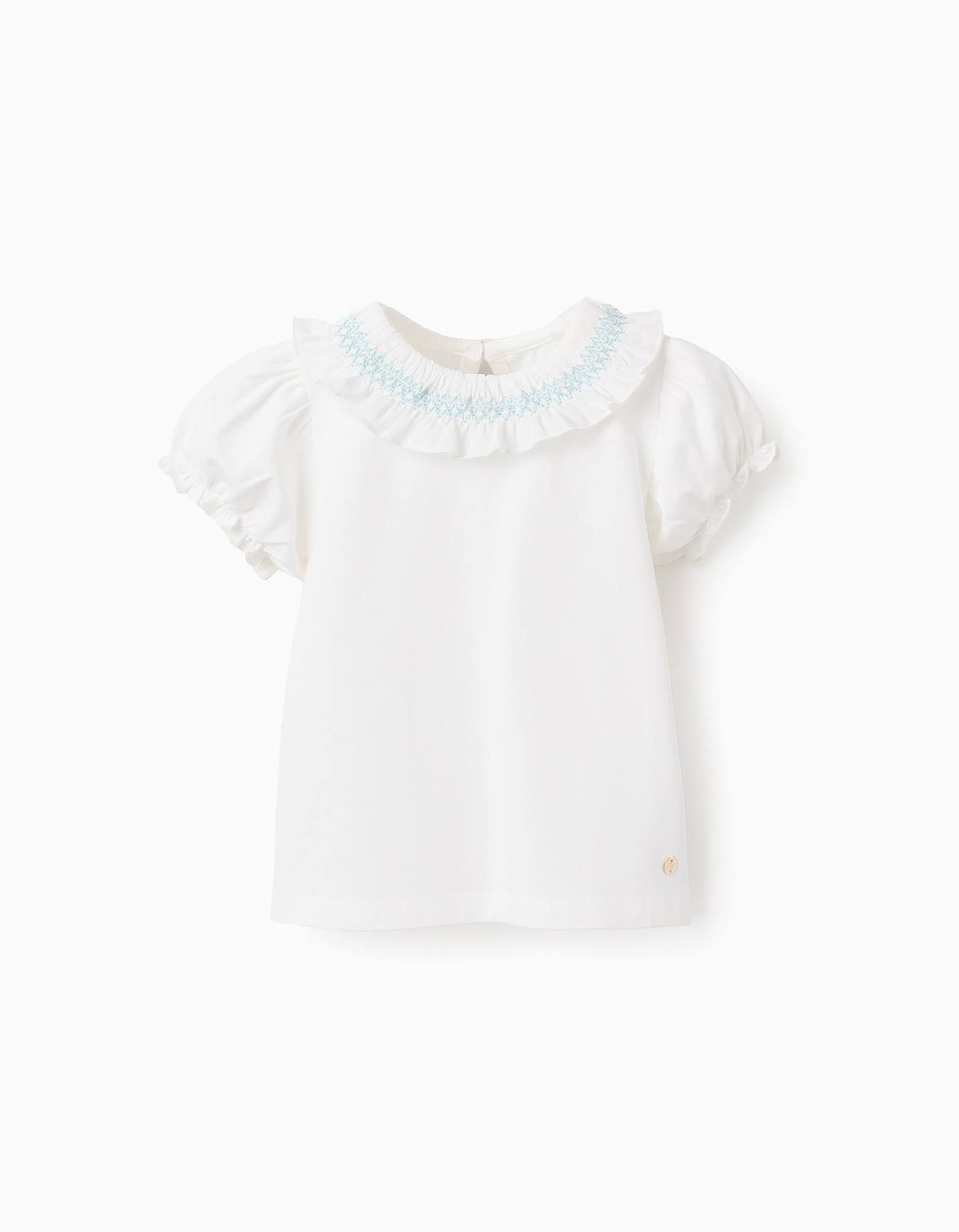 T-shirt Avec Volants Blanc