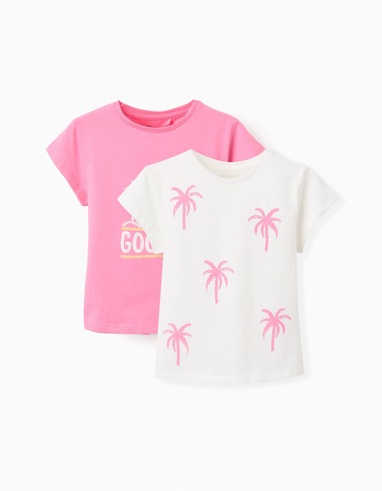 Pack 2 T-shirts En Coton Rose