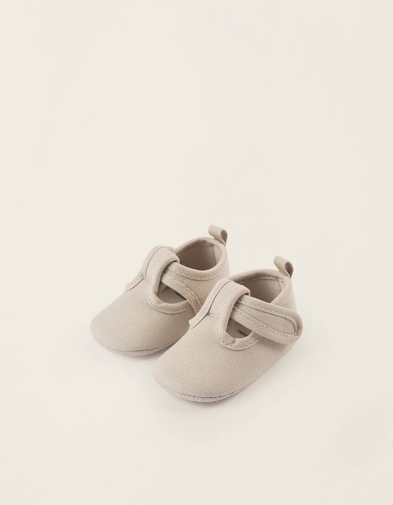 Chaussures En Sergé Gris Clair