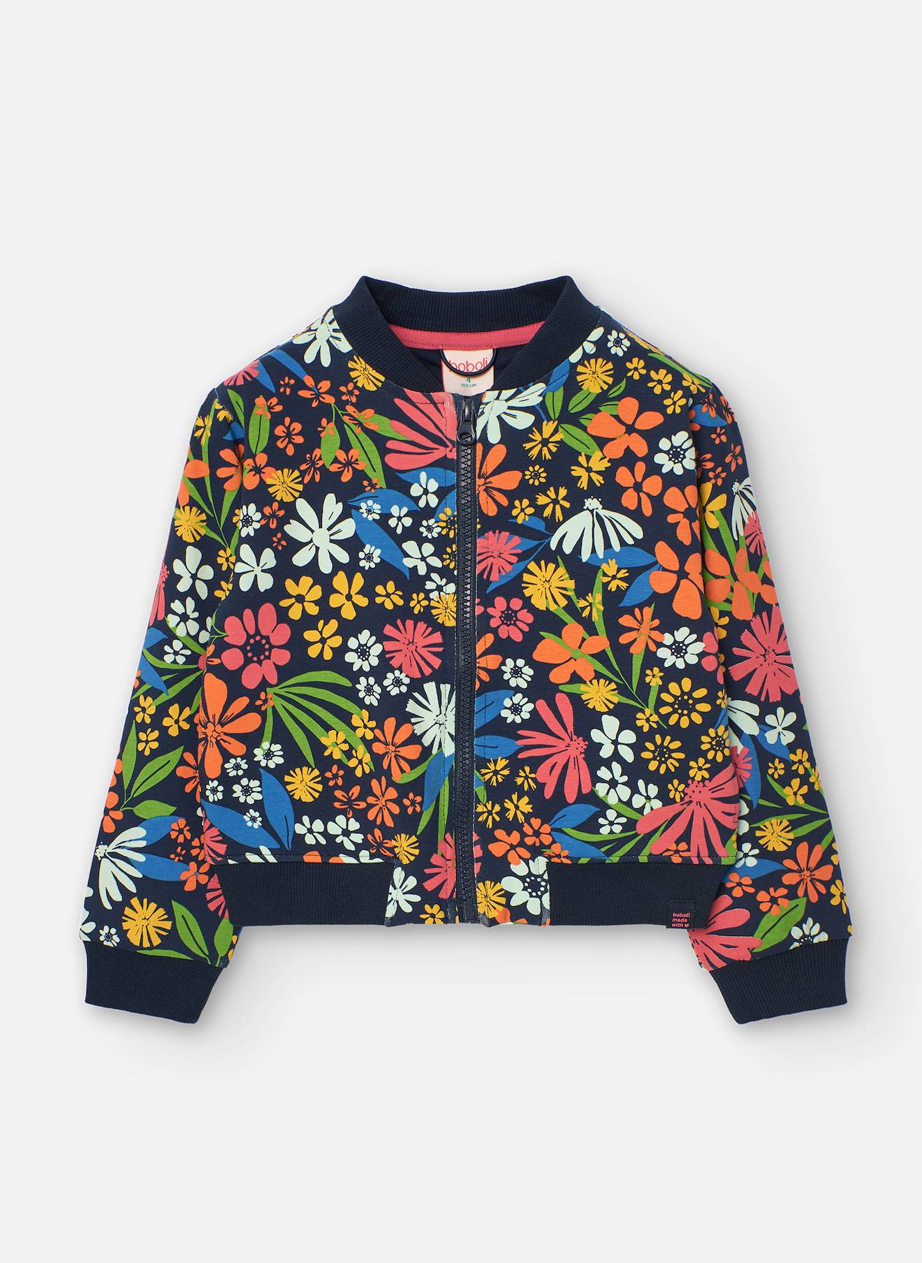 Bomber Avec Imprimé Fleurs Et Fermeture Éclair Multicolore