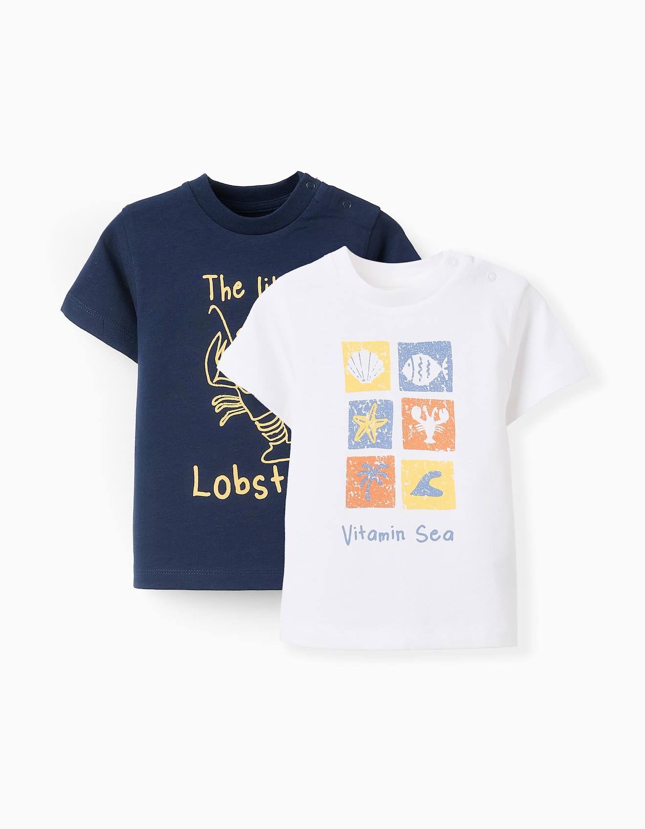 Pack 2 T-shirts En Coton Blanc