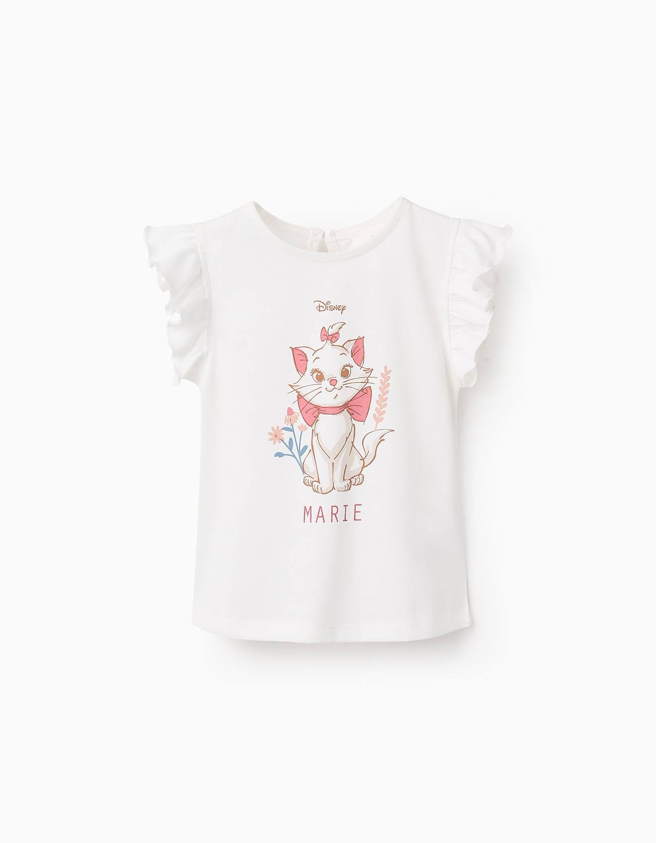 T-shirt En Coton Avec Volants Princesses Blanc