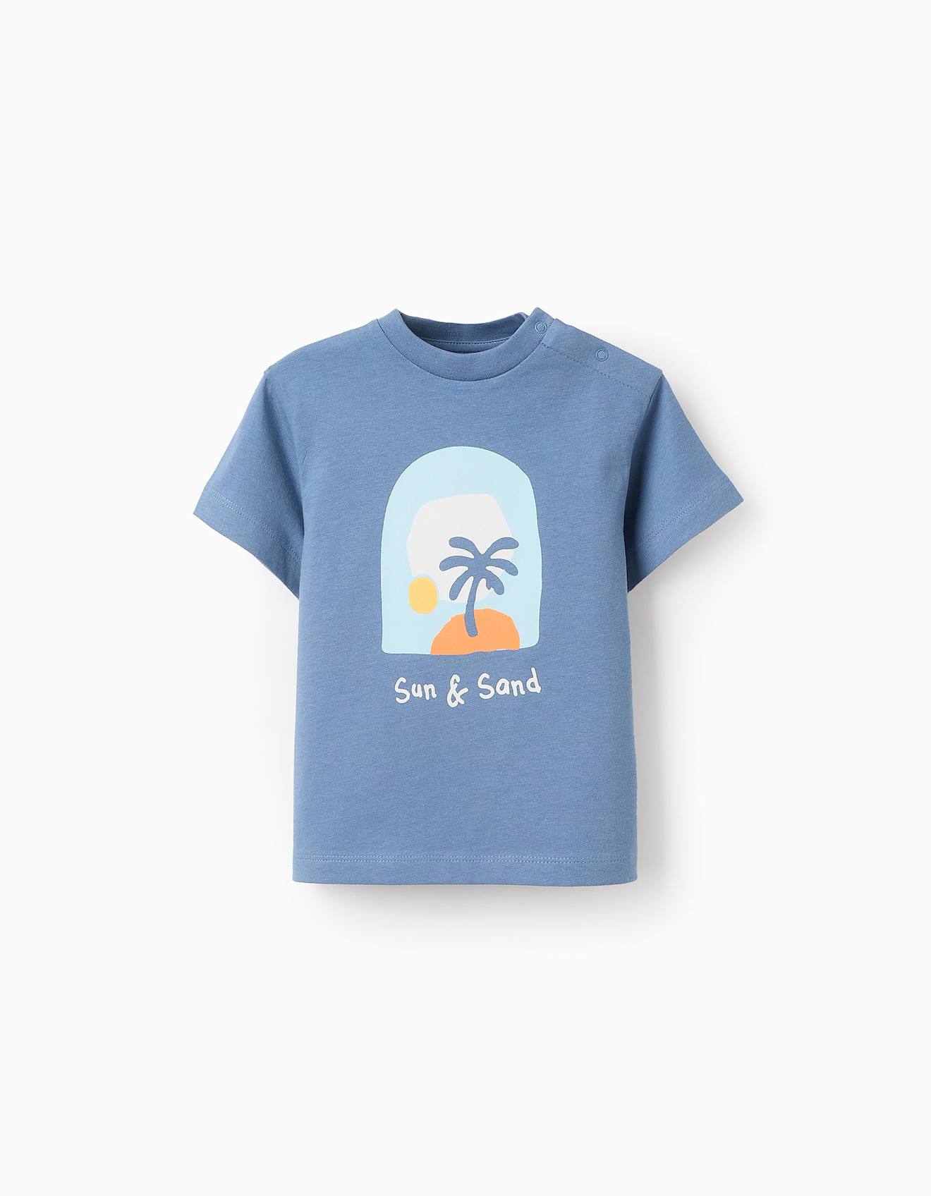 T-shirt De Coton Bleu