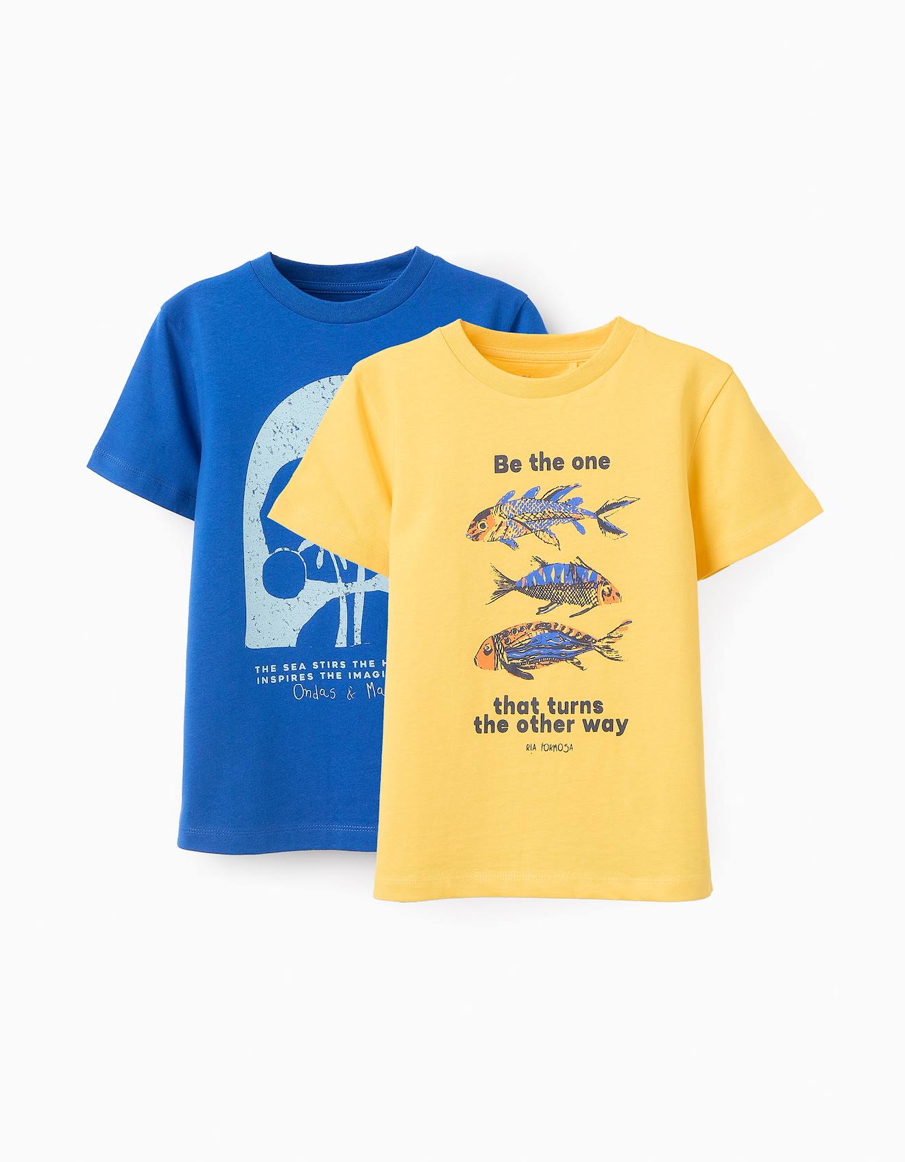 Pack 2 T-shirts En Coton Jaune