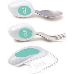 Puériculture-Set de 3 couverts ergonomiques aqua