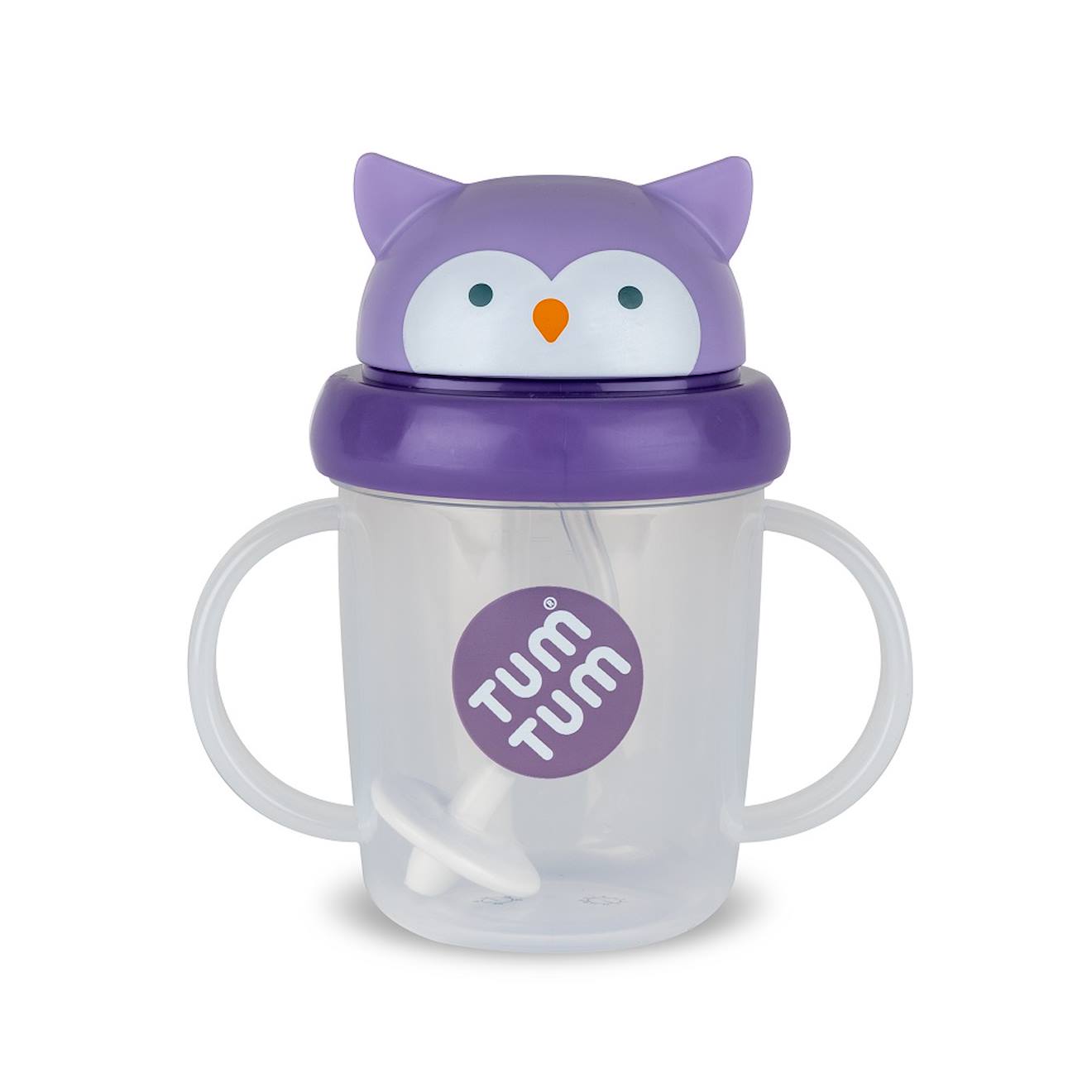 Tasse Anti Fuite + Paille Lestée Chouette - V3 Violet